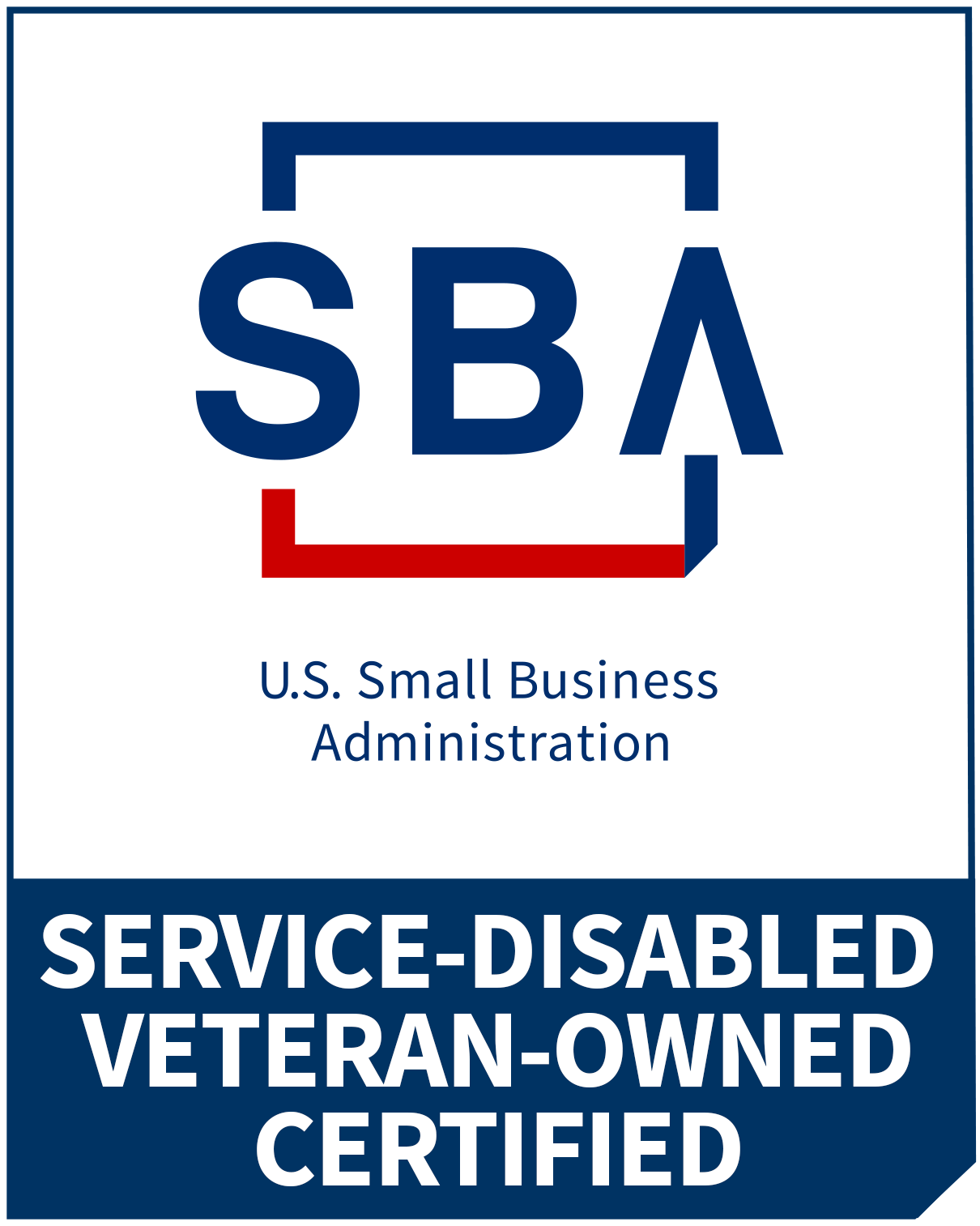 U.S. SBA Service-Disabled Veteran-Owned Small Business (SDVOSB) Certified